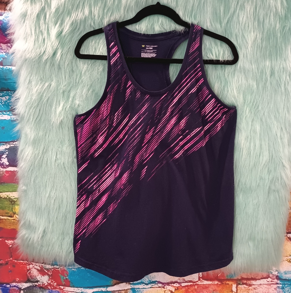 Tek Gear Dry Tek Sleeveless Blue Pink and Purple Tank Top Size L - Picture 2 of 7